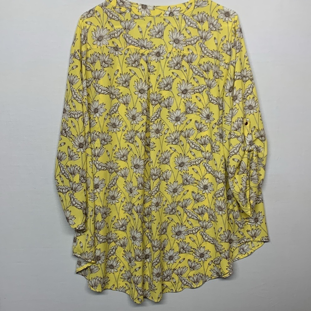 Cato Yellow Floral Blouse Plus 26/28W - Picture 7 of 7